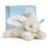 Doudou lapin 16 cm polyester collection LAPIN BONBON blanc/bleu