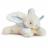 Doudou lapin 16 cm polyester collection LAPIN BONBON blanc/bleu