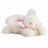 Doudou lapin 16 cm polyester collection LAPIN BONBON blanc/rose