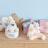 Doudou lapin 16 cm polyester collection LAPIN BONBON blanc/rose