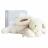 Doudou lapin 20 cm polyester collection LAPIN BONBON blanc/beige taupe