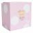 Doudou lapin 20 cm polyester collection LAPIN BONBON blanc/rose