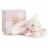 Doudou lapin 20 cm polyester collection LAPIN BONBON blanc/rose