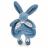 Doudou lapin 29 cm polyester collection LAPIN DOUDOU bleu