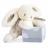 Doudou lapin 30 cm polyester collection LAPIN BONBON blanc/beige taupe