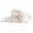 Doudou lapin 30 cm polyester collection LAPIN BONBON blanc/rose