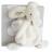 Doudou lapin plat 26 cm polyester collection LAPIN BONBON blanc/beige taupe