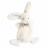 Doudou lapin plat 26 cm polyester collection LAPIN BONBON blanc/bleu