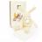 Doudou lapin polyester 25 cm collection SWEETY DOUDOU beige/blanc