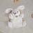 Doudou marionnette 25 cm polyester collection DOUCE MARIONNETTE lapin blanc