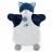 Doudou marionnette 25 cm polyester collection LES MARIONNETTES loup blanc