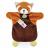 Doudou marionnette 25 cm polyester collection LES MARIONNETTES panda orange