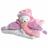 Doudou ours 24 cm en 100 % polyester collection COLLECTOR rose