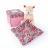 Doudou pantin 12 cm polyester collection BOH'AIME faon rose multicolore