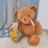 Doudou pantin 12 cm polyester collection BOH'AIME lion jaune multicolore