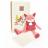 Doudou renard polyester 25 cm collection SWEETY DOUDOU rose/blanc