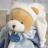 Doudou sucette 17 cm polyester collection PETIT CHOU ours bleu