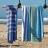 Drap de plage 100x180 cm pur coton collection CATANE rayures  bleu marine