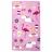 Drap de plage enfant 60x120 cm collection MARIETAS rose motifs licorne