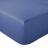 Drap housse 180x200x30 cm mousseline de coton MILOS bleu indigo