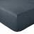 Drap housse 180x200x30 cm mousseline de coton MILOS noir granit