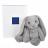 Peluche lapin 40 cm polyester collection PREPPY CHICS gris perle