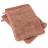 Lot de 2 gants de toilette 100% coton 16x21cm VIVID marron Terre cuite