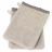 Lot de 2 gants de toilette absorbants 100% coton 16x21cm FEUILLE beige