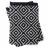 Lot de 2 gants de toilette 16x21 cm SYMETRIE 100% coton Noir Losanges