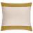 Housse de coussin en coton fil teint 45x45 cm cm collection JANIS jaune jasmin