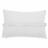 Housse de coussin en mousseline de coton volant central 40x60 cm cm ELZA blanc neige