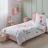 Housse de couette 140x200 cm percale 100% coton GISELLE rose