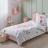 Housse de couette 200x200 cm percale 100% coton GISELLE rose