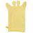 Lot de 2 gants de toilette 13x28 cm pur coton ANIMALETTO forme animal jaune