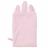 Lot de 2 gants de toilette 13x28 cm pur coton ANIMALETTO forme animal rose