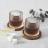 Lot de 2 verres à whisky collection CASK et leur support en acacia