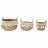 Lot de 3 paniers de rangement tressés 33x28x33 cm collection ADELAIDE marron et blanc