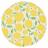 Lot de 2 sets de table en polyester 38x38 cm collection LIMONE motifs citrons jaune