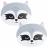 Lot de 2 sets de table d'animaux 33x41 cm collection ANIMAUX raton laveur