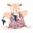 Doudou marionnette 25 cm polyester collection BOH'AIME faon rose multicolore