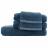 Parure de bain éponge bouclette FJORD coton bleu marine 5 pièces