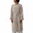 Peignoir col kimono KEA mousseline de coton taille L-XL beige ficelle