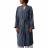 Peignoir col kimono KEA mousseline de coton taille L-XL bleu lauze