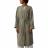 Peignoir col kimono KEA mousseline de coton taille L-XL vert kaki