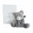 Peluche 25 cm en 100% polyester collection SWEETY MOUSSE chat gris