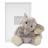 Peluche 38 cm polyester collection TERRE SAUVAGE éléphant gris blanc