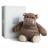 Peluche 23 cm polyester collection TERRE SAUVAGE hippopotame marron blanc