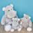 Peluche 25 cm polyester collection DANS LA SAVANE hippopotame gris