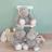 Peluche 48 cm polyester collection DANS LA SAVANE hippopotame gris