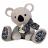 Peluche 25 cm polyester collection COPAINS CALINS koala gris